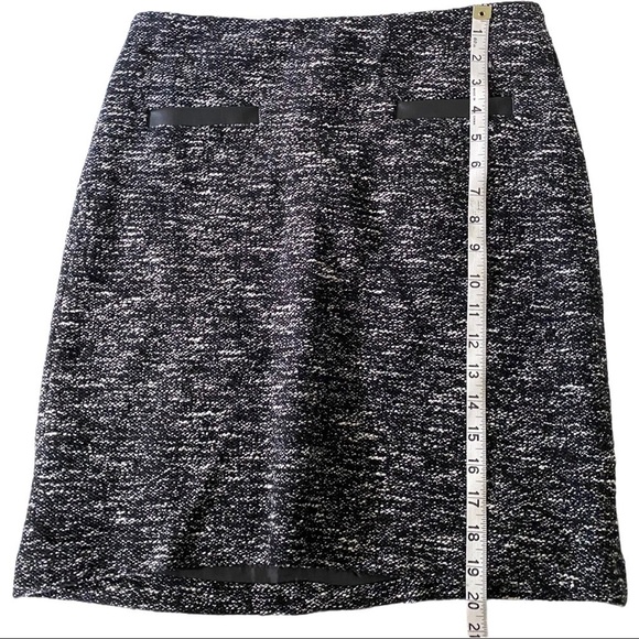 Talbots Black White Heather Cotton Blend Skirt 6P - Picture 9 of 10
